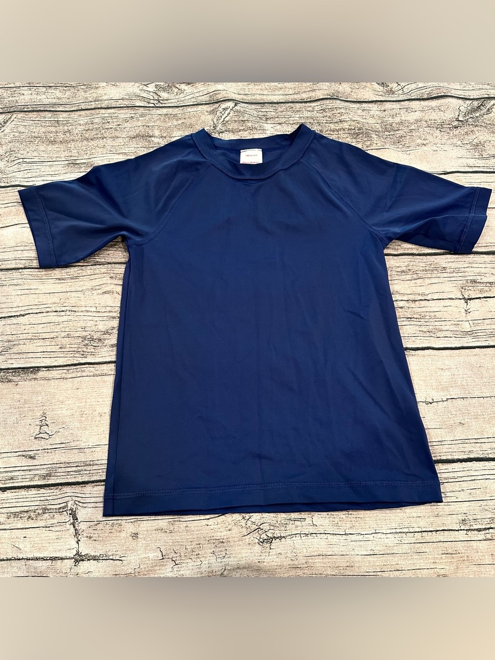 Hanna Andersson Navy Blue Rashguard Top Short Sleeves Size 8